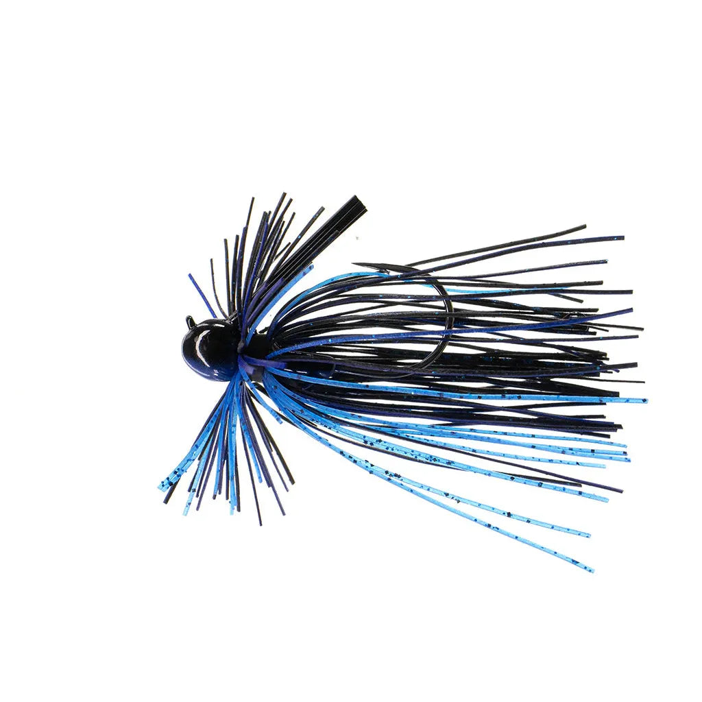 View of Finesse Jigs Dirty Jigs Tackle Luke Clausen Finesse Jig 3/8oz Black Blue available at EZOKO Fishing