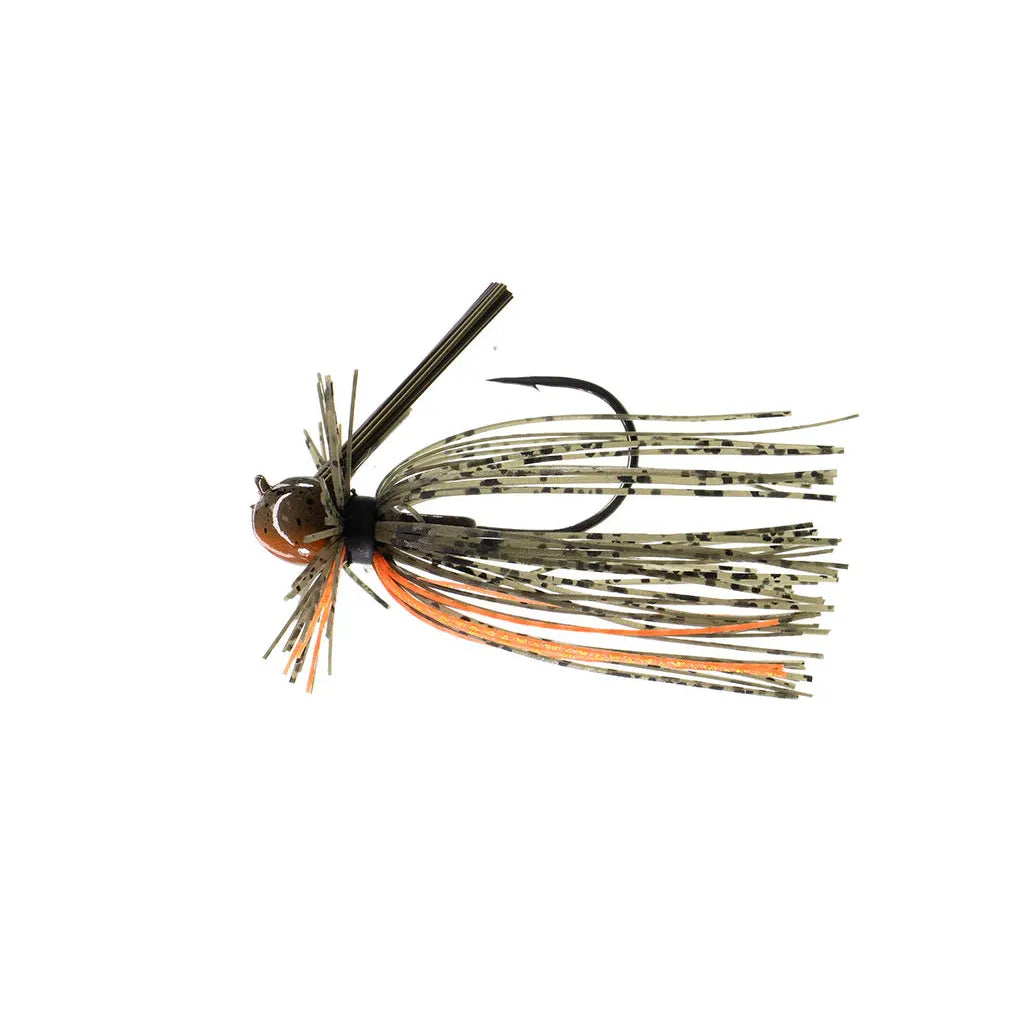 View of Finesse Jigs Dirty Jigs Tackle Luke Clausen Finesse Jig 7/16oz Green Pumpkin Orange available at EZOKO Fishing