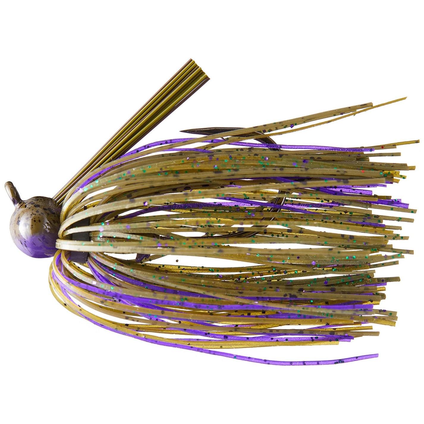 View of Football Jigs Dirty Jigs Tackle Tour Level Skirted Football Jig 3/4oz Green Pumpkin Candy available at EZOKO Fishing