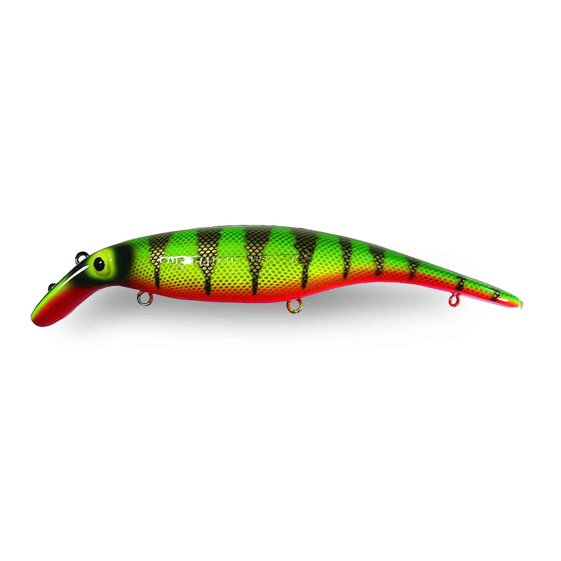 View of Crankbaits Drifter Tackle Believer Straight 8" Crankbait Fire Perch available at EZOKO Fishing