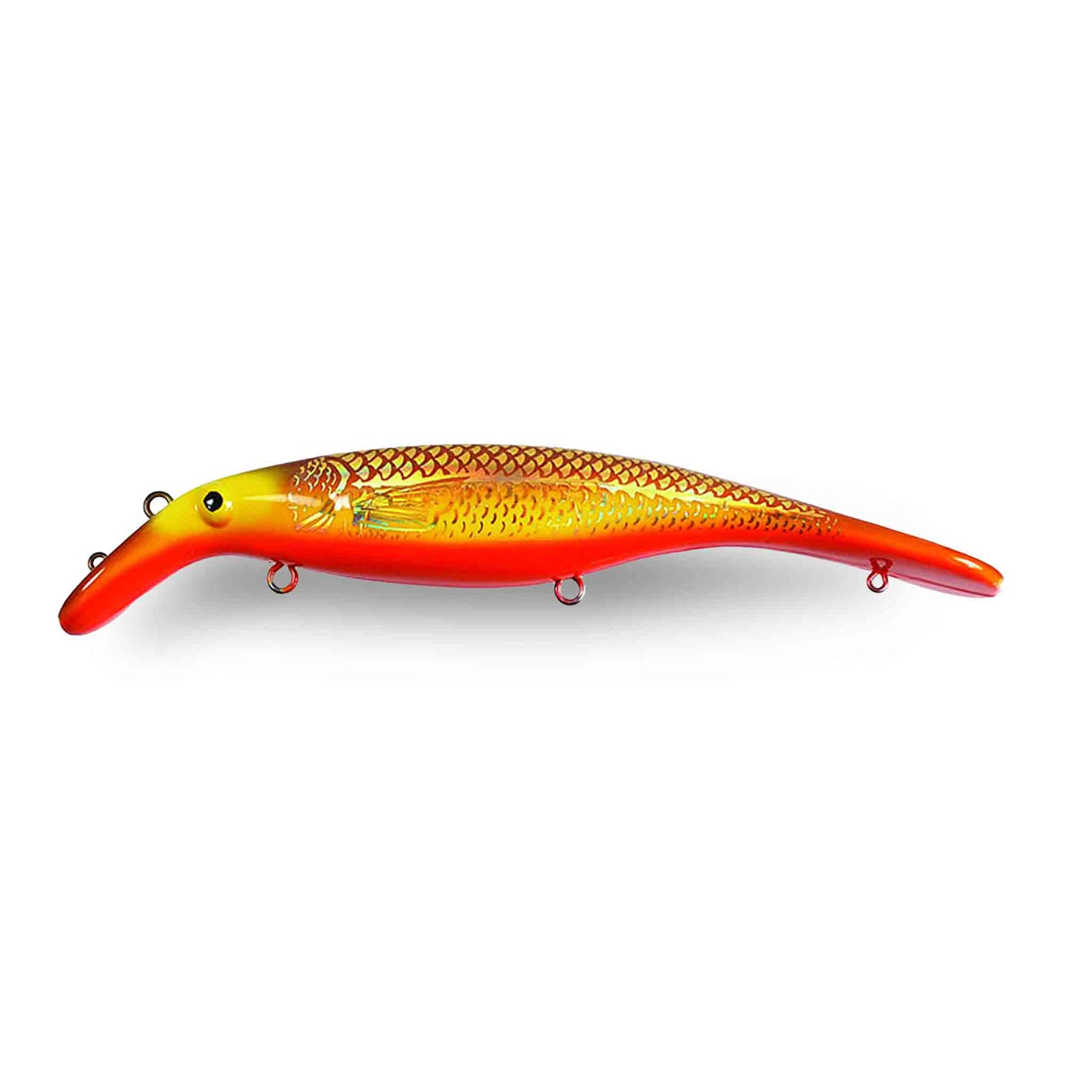 View of Crankbaits Drifter Tackle Believer Straight 8" Crankbait Hot Holo Walleye available at EZOKO Pike and Musky Shop