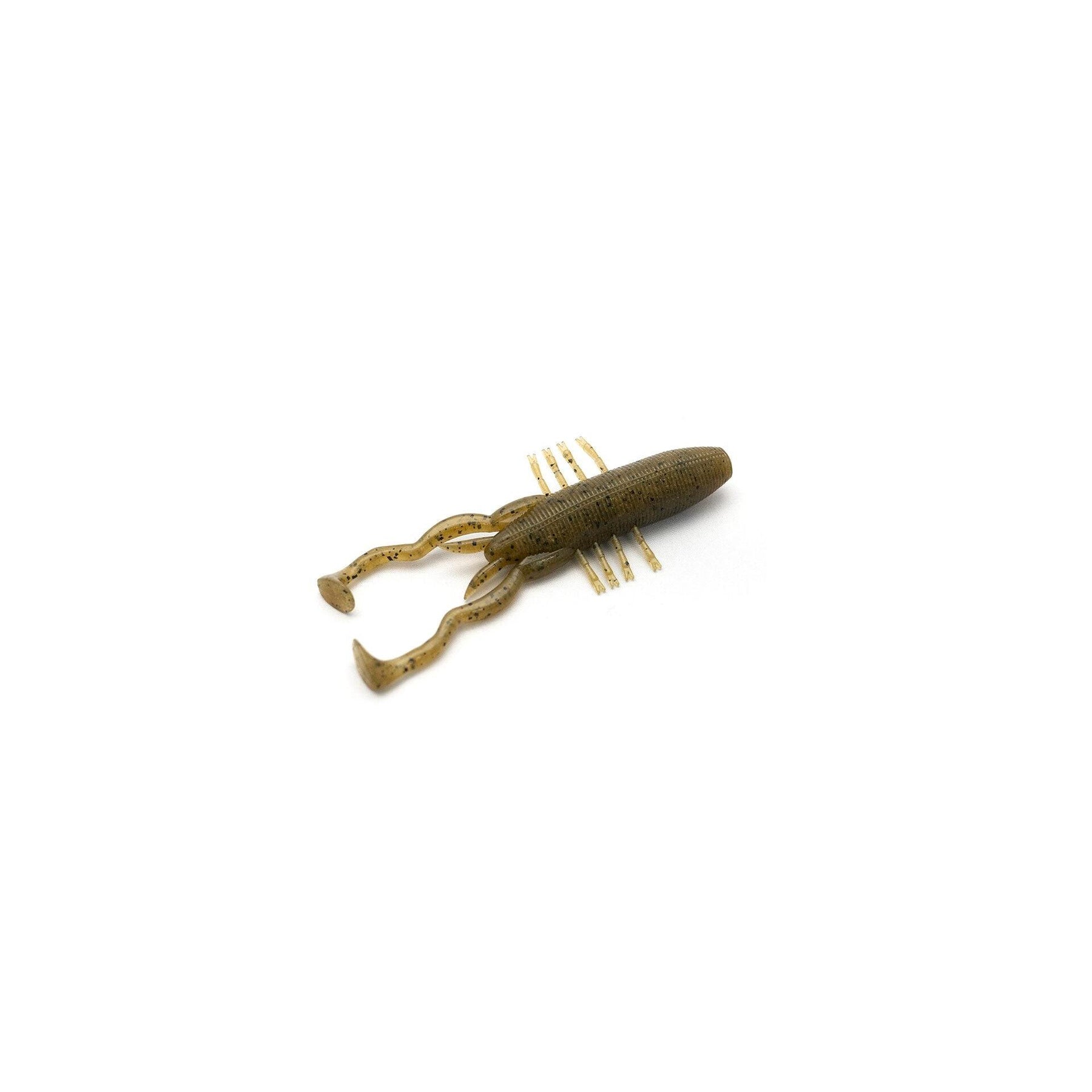View of DRT DC Shrimp 3.0" Light GreenPumpkin available at EZOKO Pike and Musky Shop