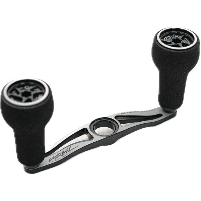 View of DRT inc. VARIAL CALFORM (Handle Only) Black x White 87mm available at EZOKO Pike and Musky Shop