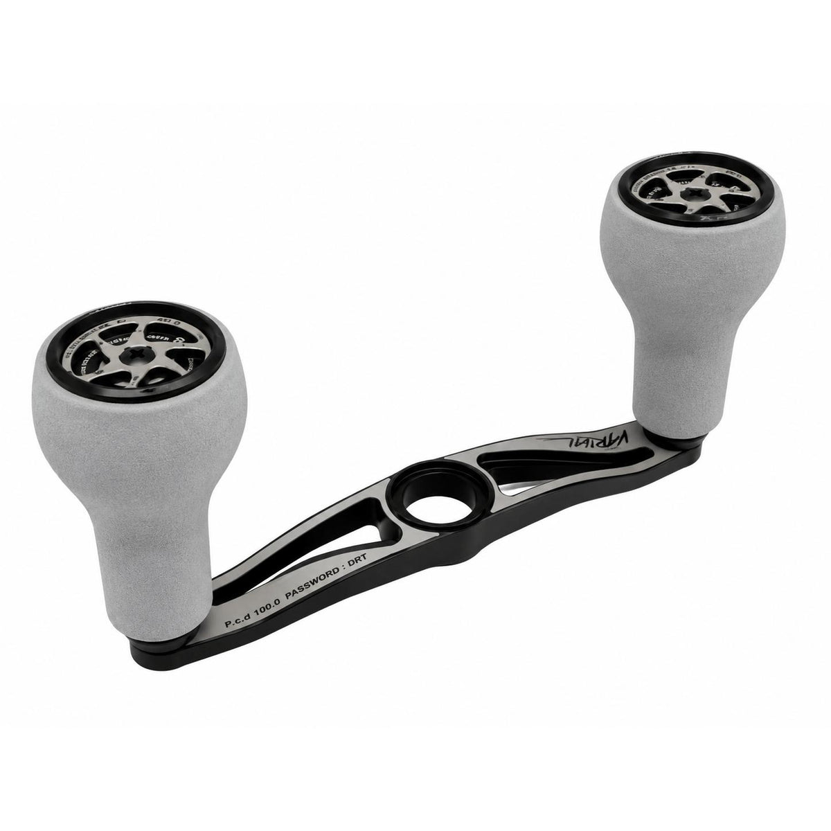 View of DRT inc. VARIAL CALFORM (NO CENTER NUT) Black x White / Grey Knob 95mm available at EZOKO Fishing