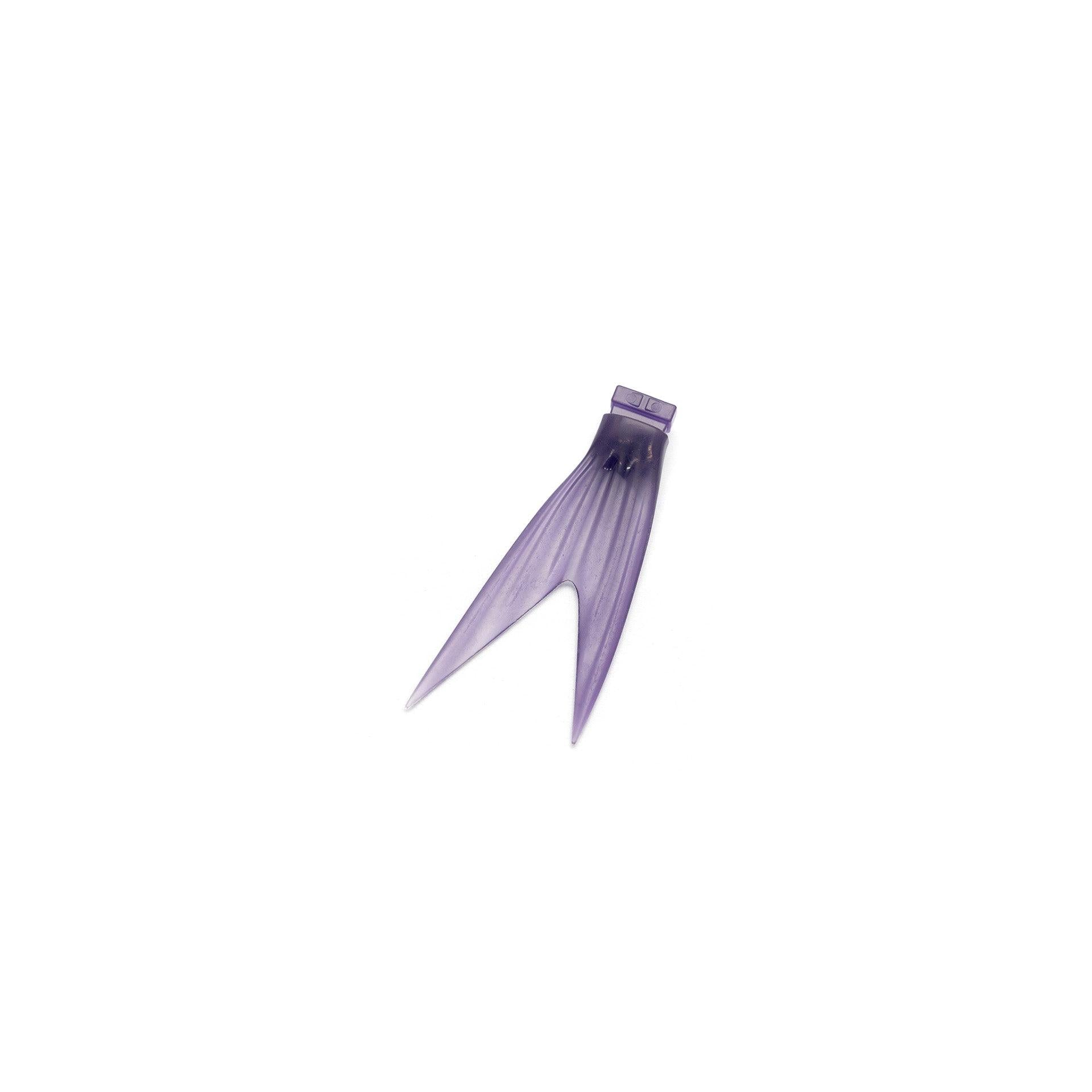 View of DRT Klash Gosht V Tail Extra Tail Purple available at EZOKO Pike and Musky Shop