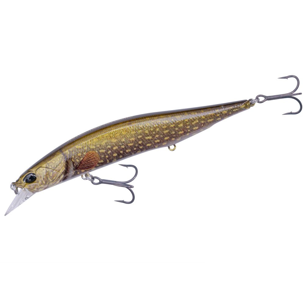 View of DUO Realis Jerkbait 130SP Pike Pike ND available at EZOKO Fishing