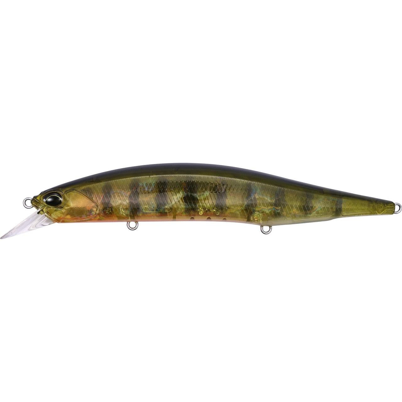 View of DUO Realis Jerkbait 130SP Ghost Gold Perch available at EZOKO Pike and Musky Shop