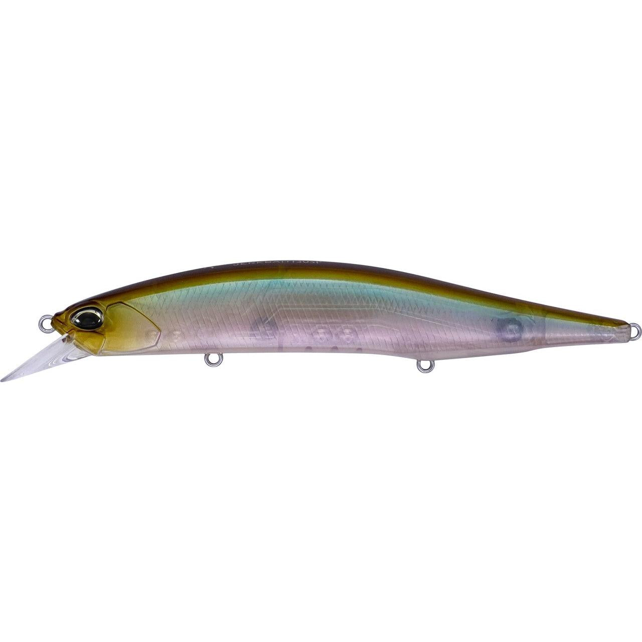 View of DUO Realis Jerkbait 130SP Ghost Minnow available at EZOKO Pike and Musky Shop