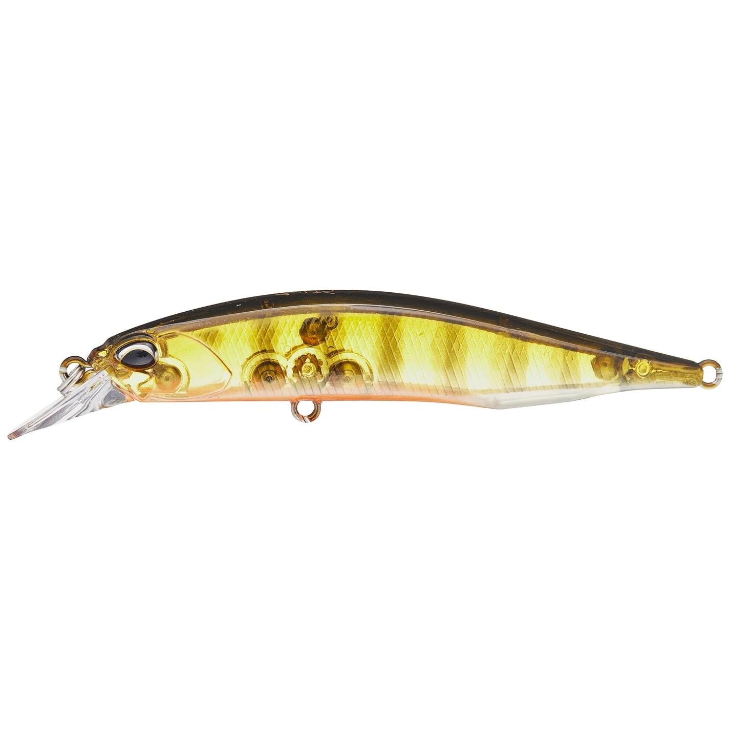 View of DUO Realis Jerkbait 85SP Ghost Gold Perch available at EZOKO Fishing