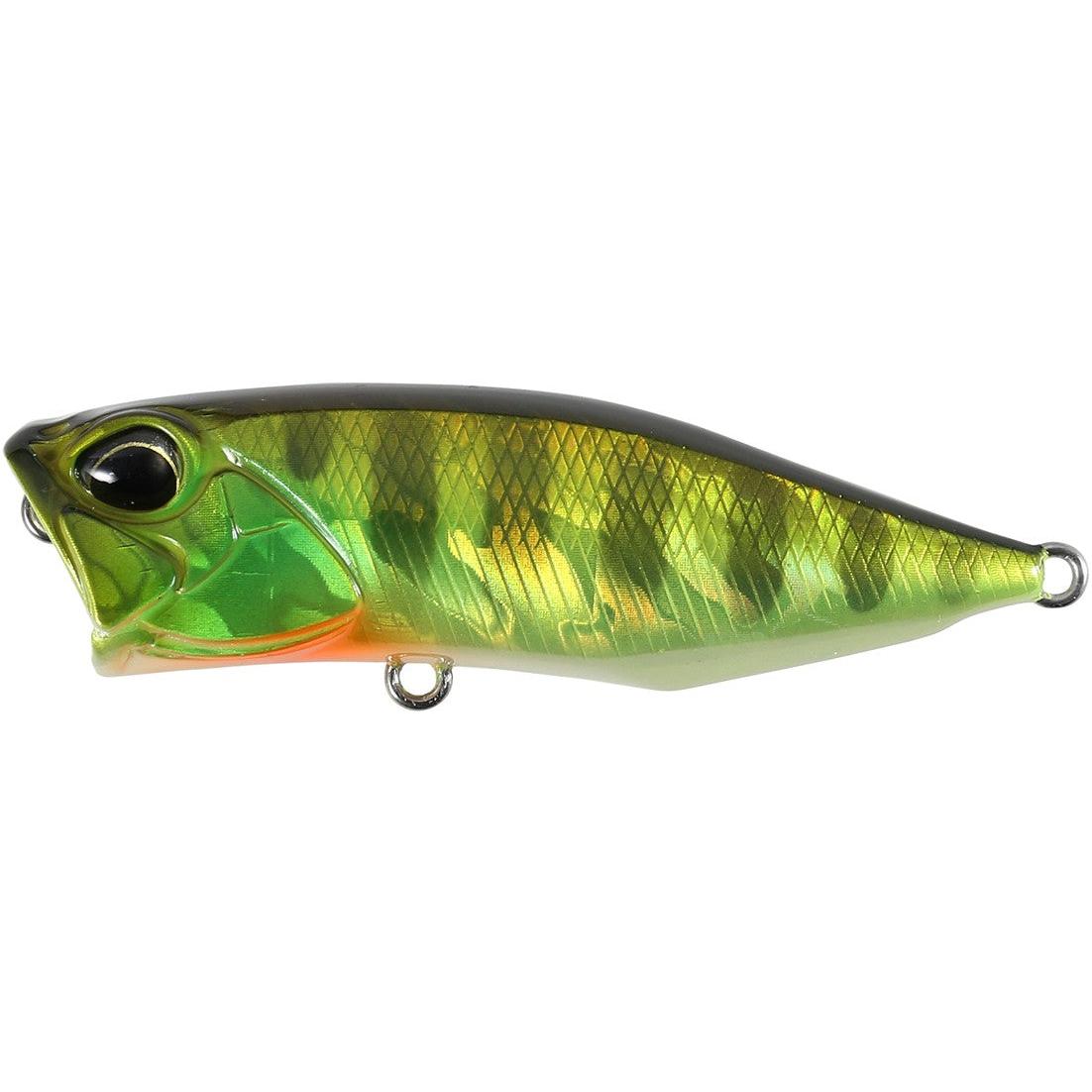 View of DUO Realis Popper 64 Chartreuse Gill Halo available at EZOKO Pike and Musky Shop