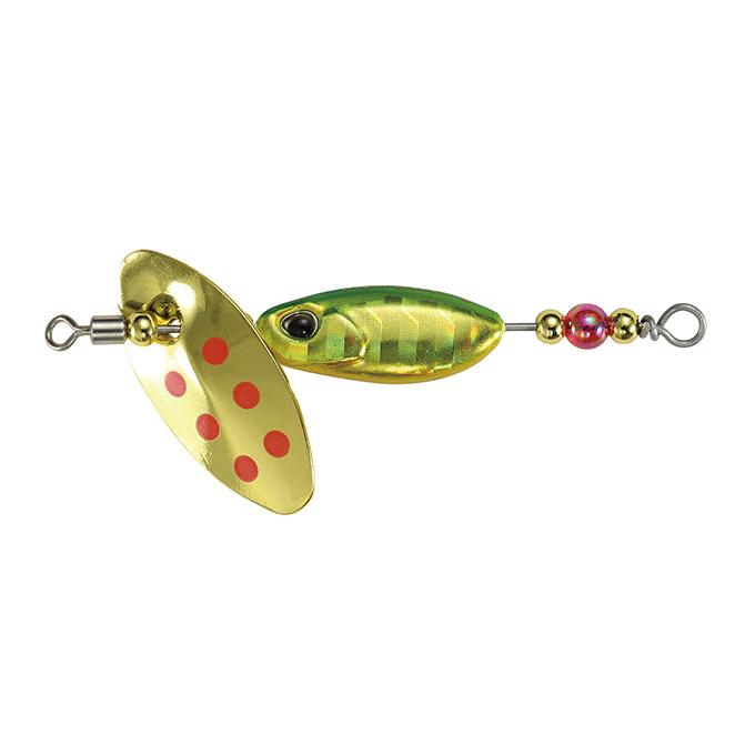 View of DUO Realis Spearhead Ryuki Spinner 3/16 oz Green Gold available at EZOKO Pike and Musky Shop