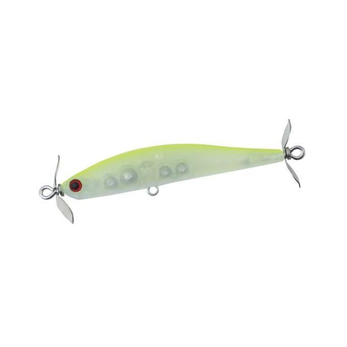 View of DUO Realis Spinbait 60 Grade A Ghost Chartreuse Feathered Hook available at EZOKO Fishing