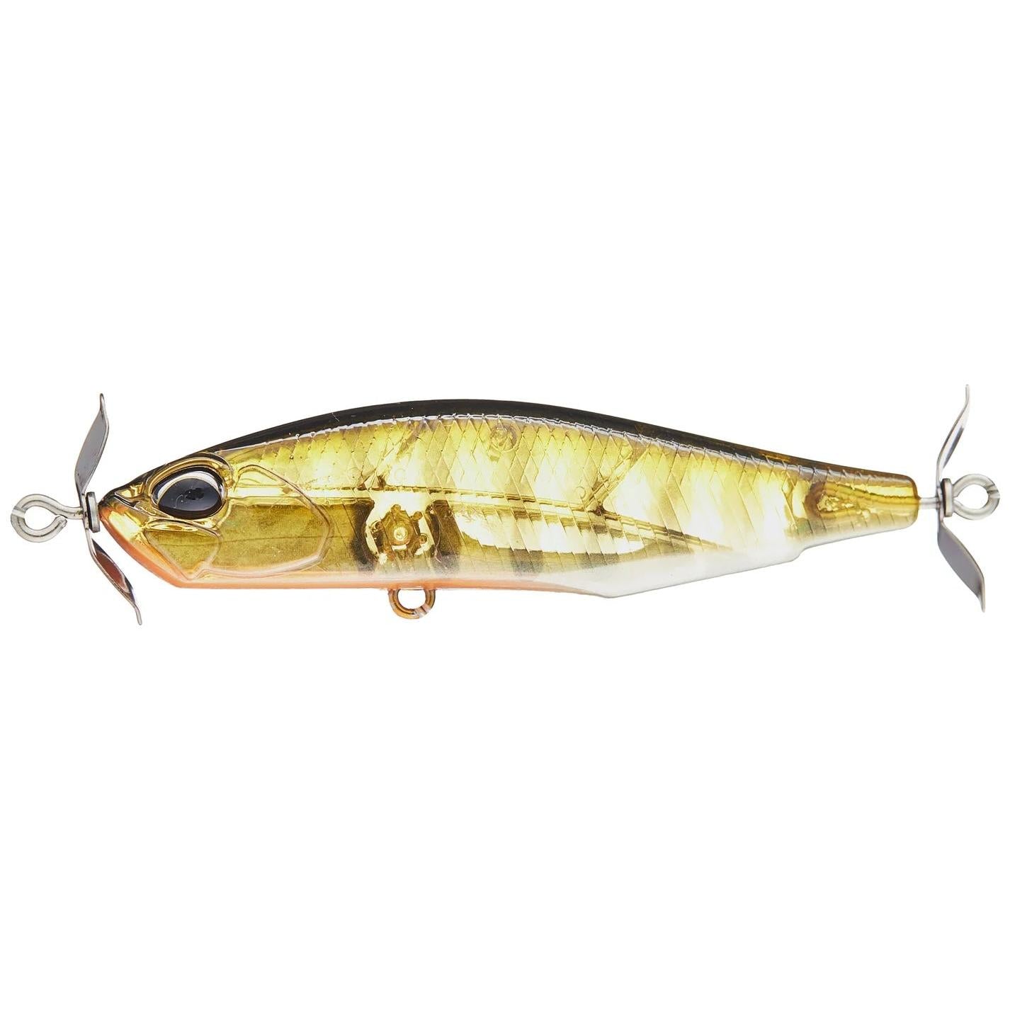 View of DUO Realis Spinbait 72 Alpha Ghost Gold Perch available at EZOKO Fishing