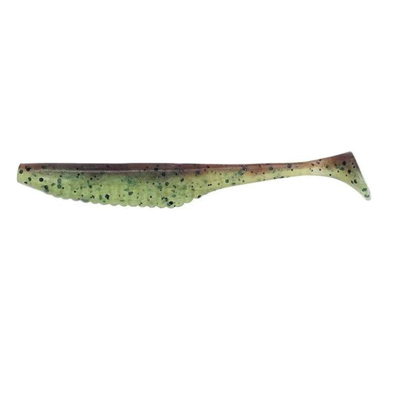 View of DUO Realis Versa Shad 3" Green Pumpkin Chartreuse available at EZOKO Fishing