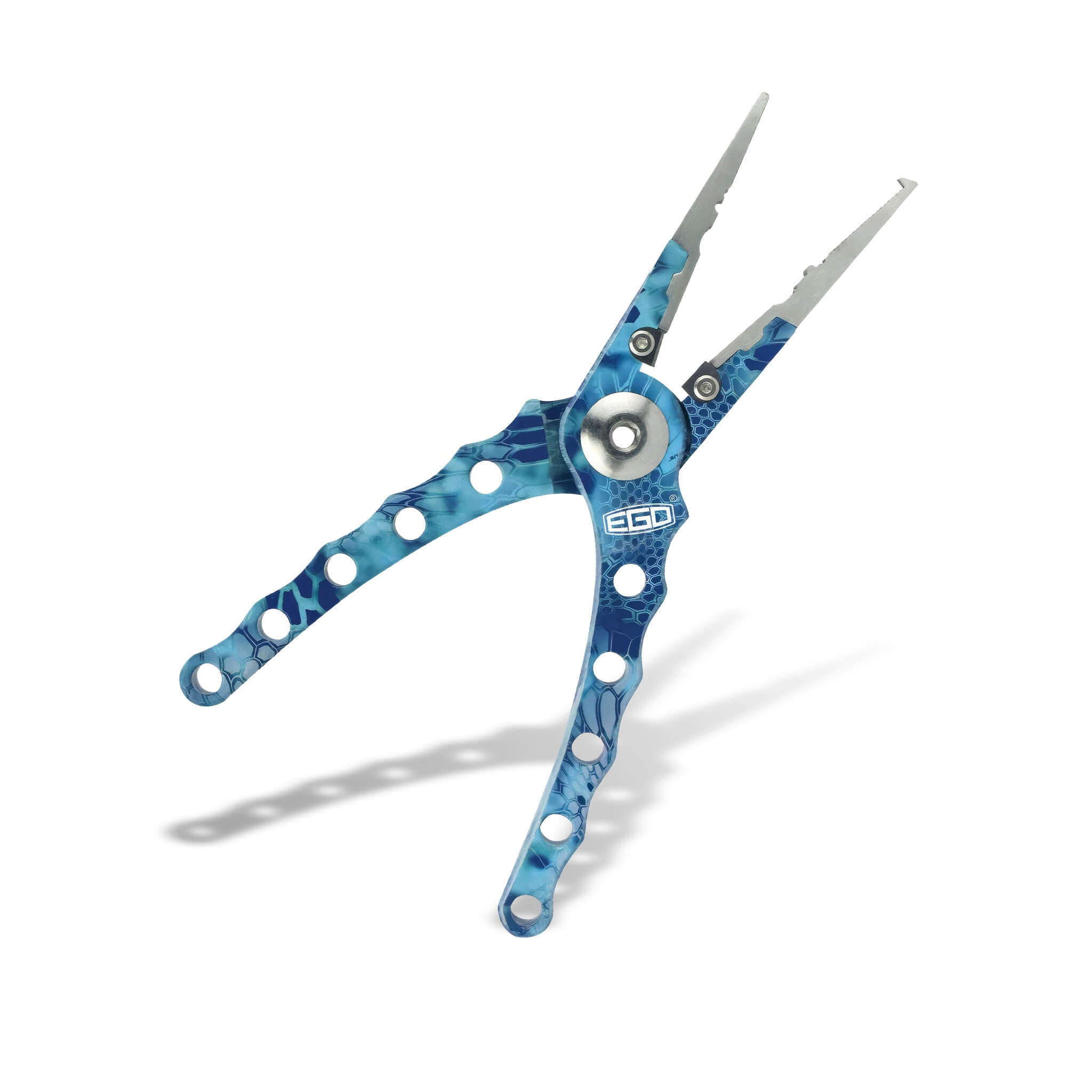 View of Tools EGO Kryptek-8" Aluminum Pliers available at EZOKO Fishing