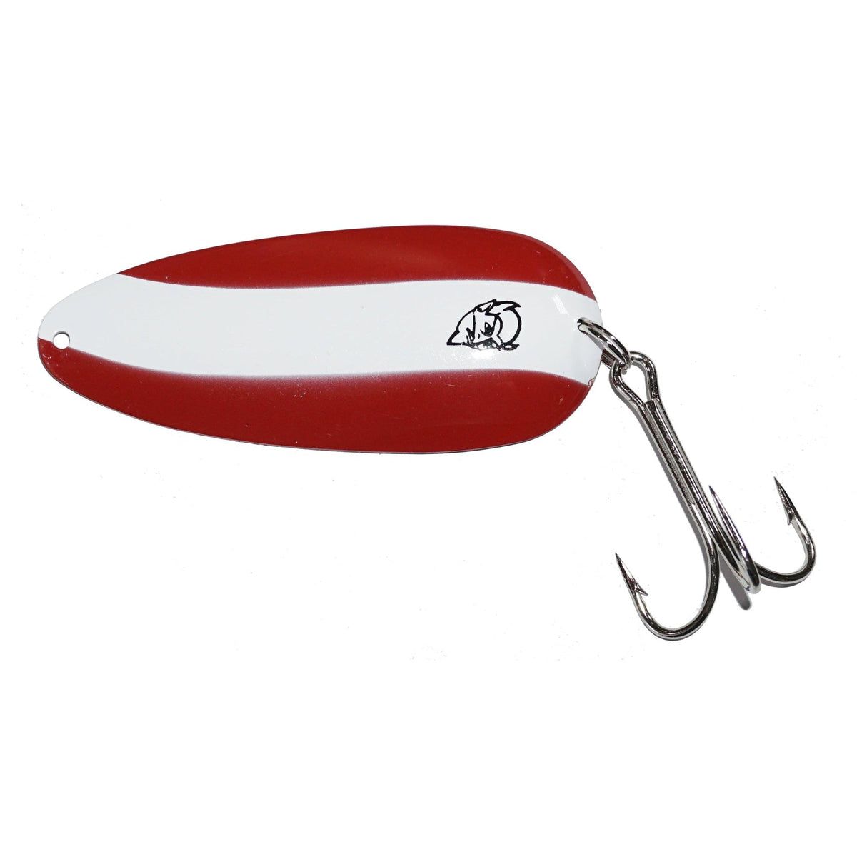 View of Jigs-Spoons Eppinger Huskie Junior 2oz Spoon Red/White Stripe available at EZOKO Pike and Musky Shop