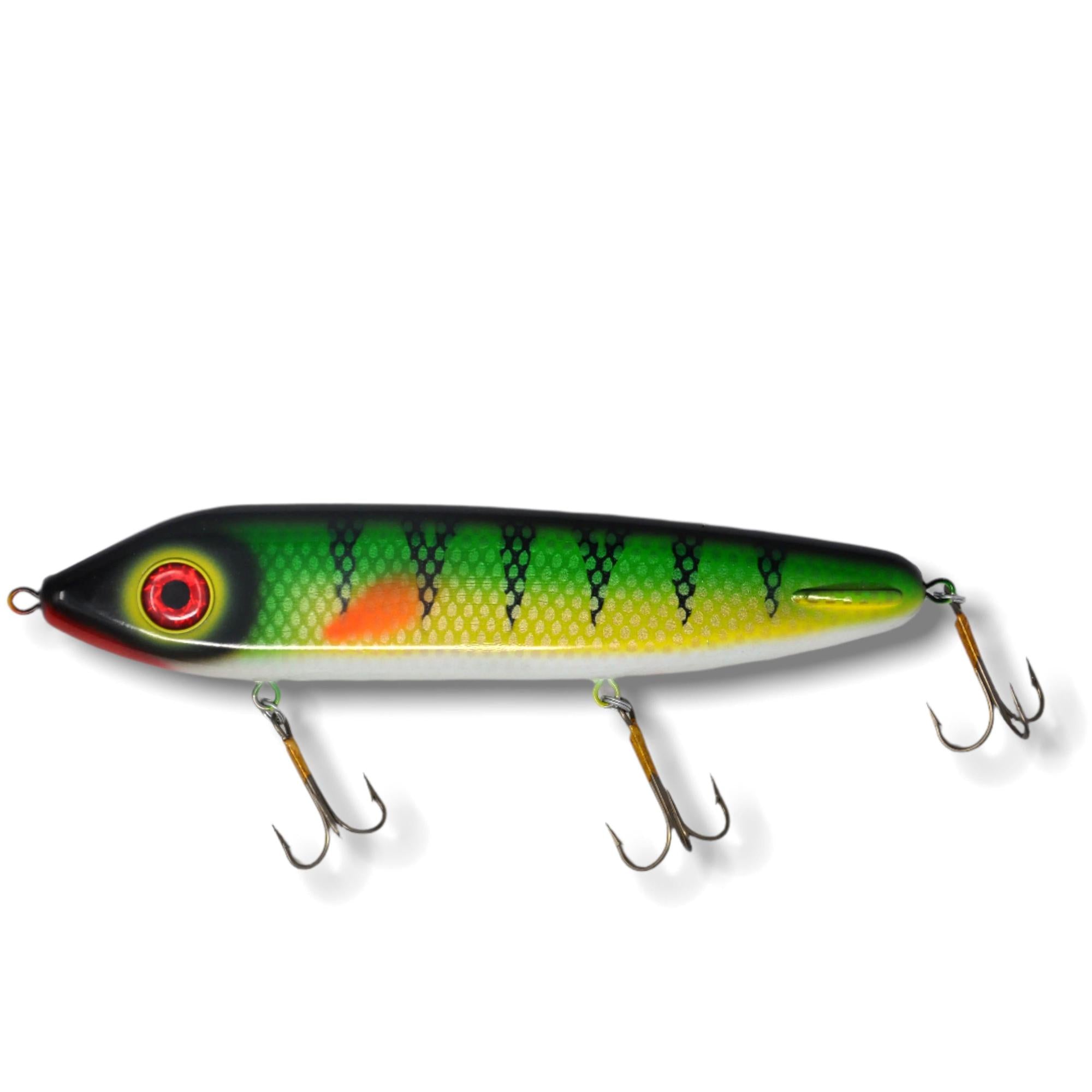 View of Jerk-Glide_Baits ERC Hell Hound 10'' Glide Bait Perch available at EZOKO Fishing