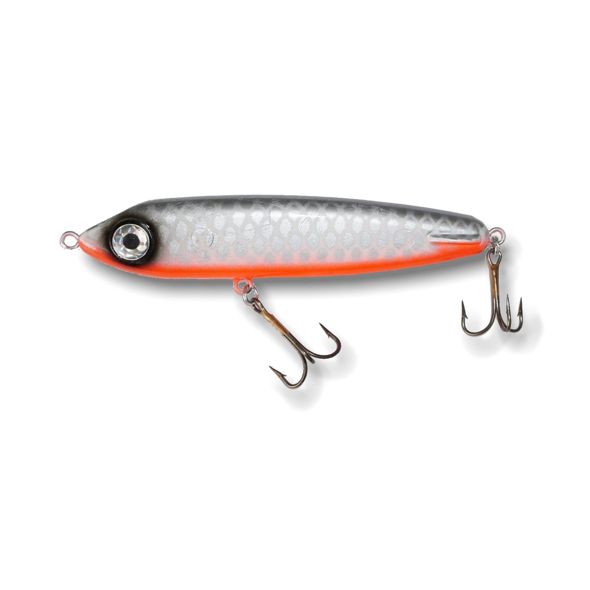 View of Jerk-Glide_Baits ERC Hell Hound 8'' Glide Bait Hot White Fish available at EZOKO Fishing