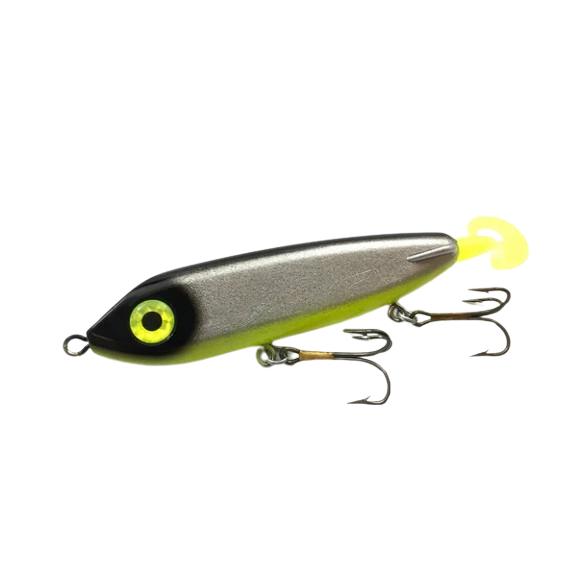View of Jerk-Glide_Baits ERC Squirrelly Hell Hound 9'' Glide Bait Glitter Shiner available at EZOKO Fishing