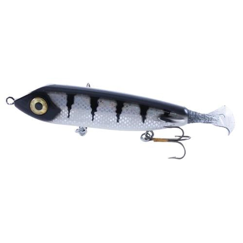 View of Jerk-Glide_Baits ERC Squirrelly Hell Hound 9'' Glide Bait Metallic Scale White Perch available at EZOKO Fishing
