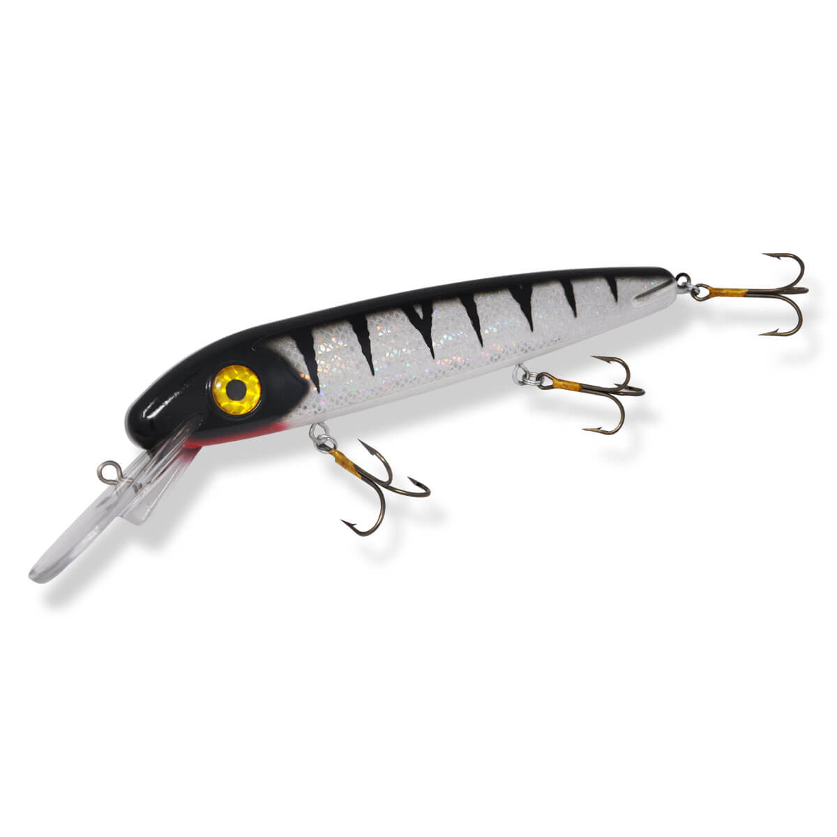 View of Crankbaits ERC Triple D 12'' Suspending Crankbait Metallic Scale White Perch available at EZOKO Pike and Musky Shop