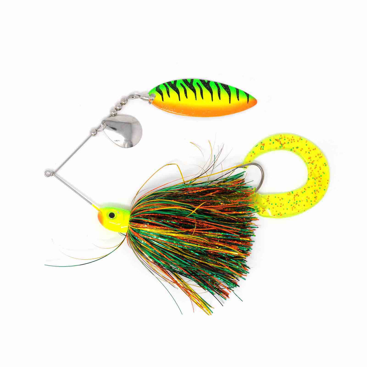 View of Spinnerbaits Esox Assault Spinnerbait Willow 1.5oz Fire Tiger available at EZOKO Pike and Musky Shop