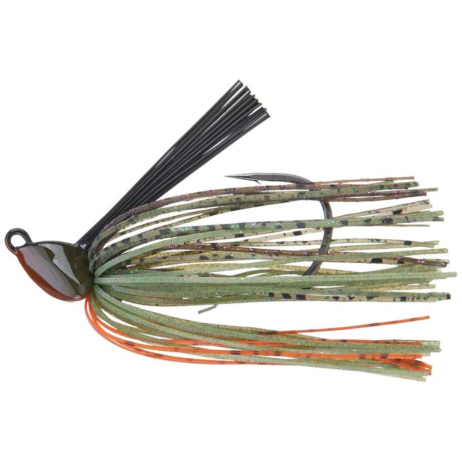 View of Swim Jig Evergreen Grass Ripper Swim Jig 3/4 OZ. Brett'S Bluegill available at EZOKO Fishing