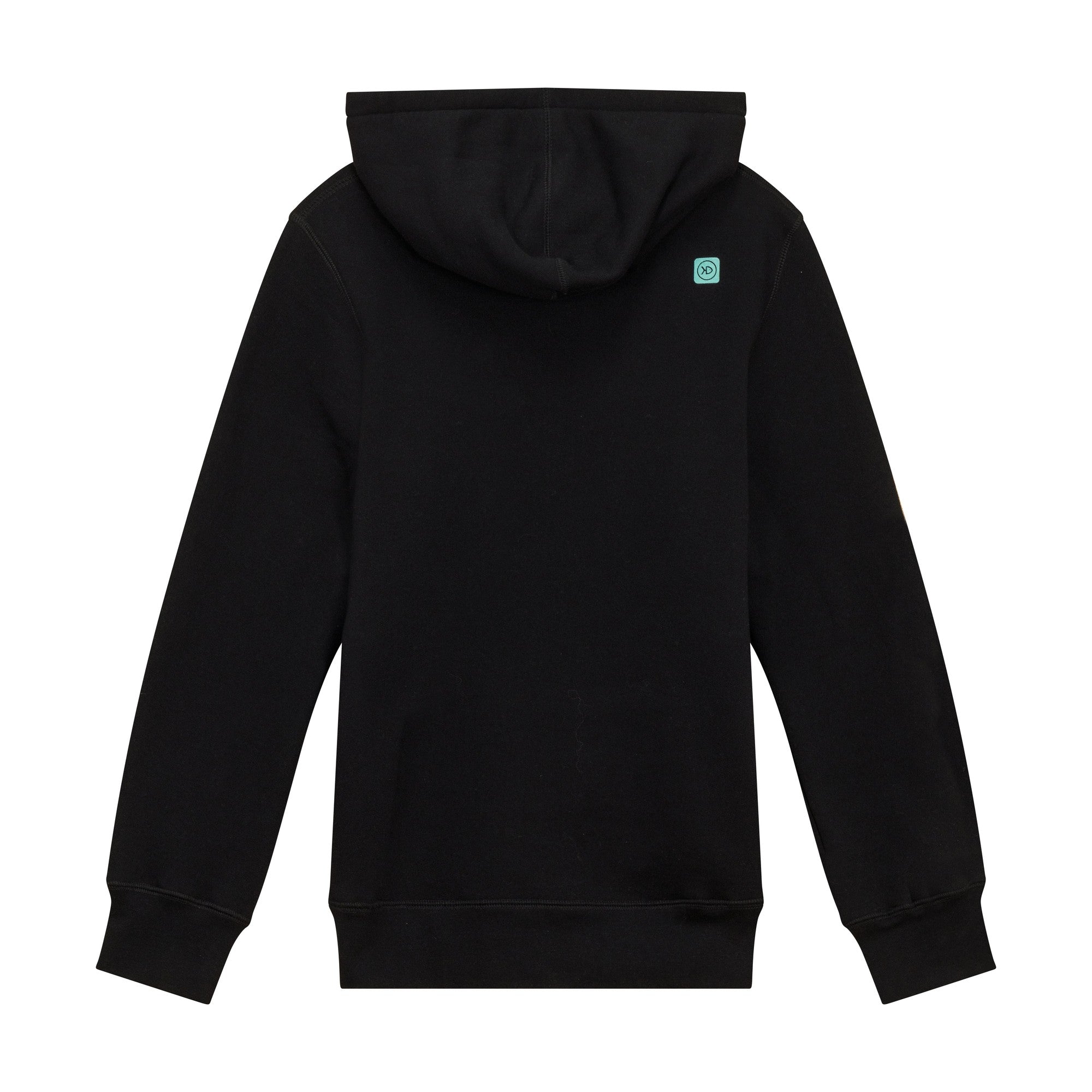 View of EZOKO Black Hoodie Dark Camo Logo available at EZOKO Pike and Musky Shop