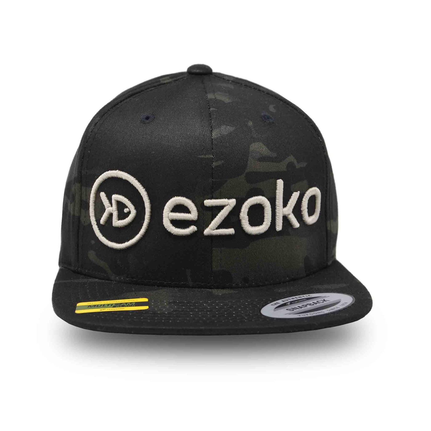 Ezoko Classics YUPOONG Flat Brim Cap | fishing hat MultiCam Black / Black
