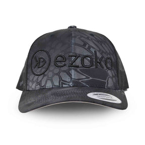 View of Hats Ezoko Classics YUPOONG Retro Trucker cap Kryptek 3D-Puff Black available at EZOKO Pike and Musky Shop
