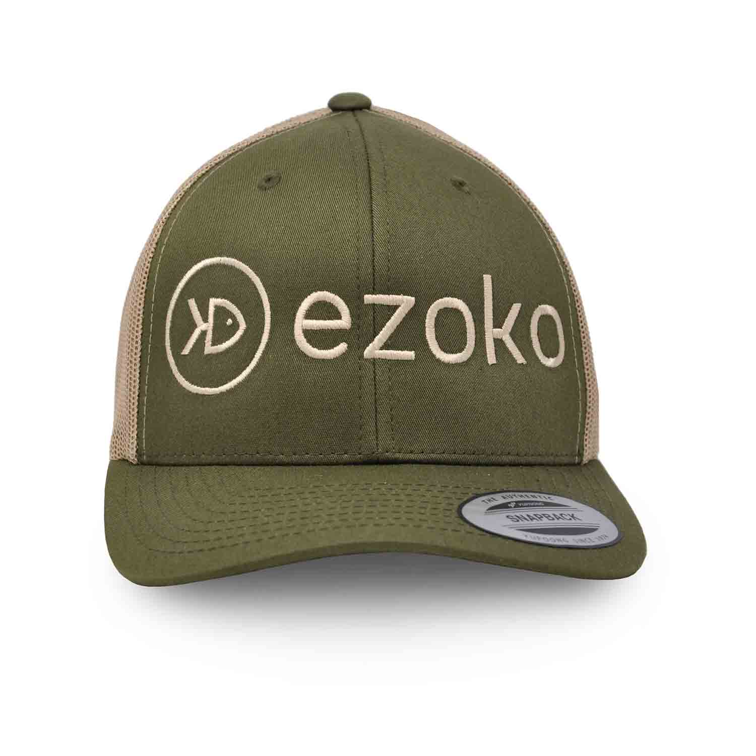 Ezoko Classics YUPOONG Retro Trucker Cap | fishing hat Charcoal / Black / 3D-Puff / Black