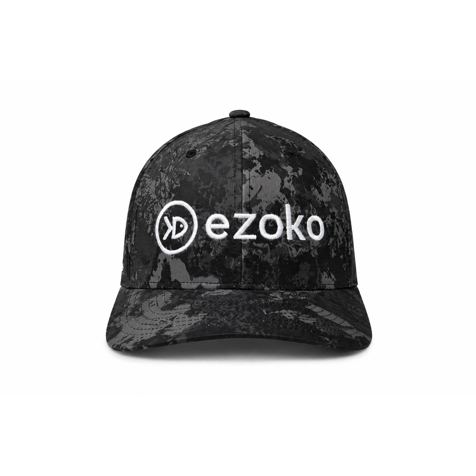 View of Hats Ezoko FLEXFIT Cap Veil Camo Poseidon Normal available at EZOKO Fishing