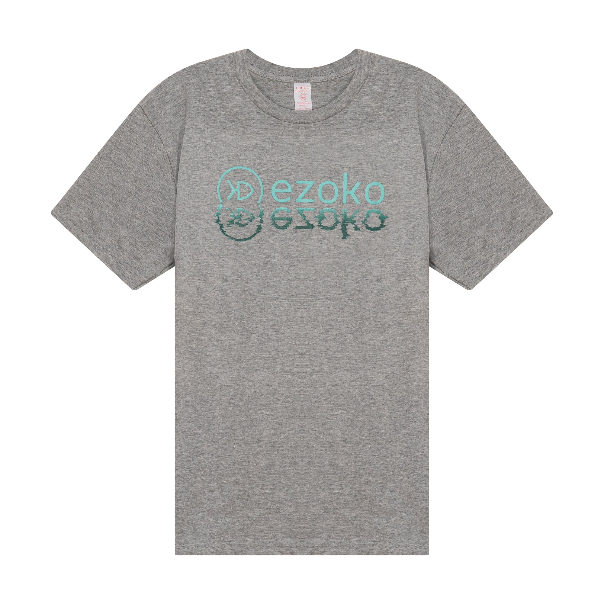 View of Hoodies-Sweatshirts EZOKO Grey Tshirt Water Reflection Logo available at EZOKO Pike and Musky Shop