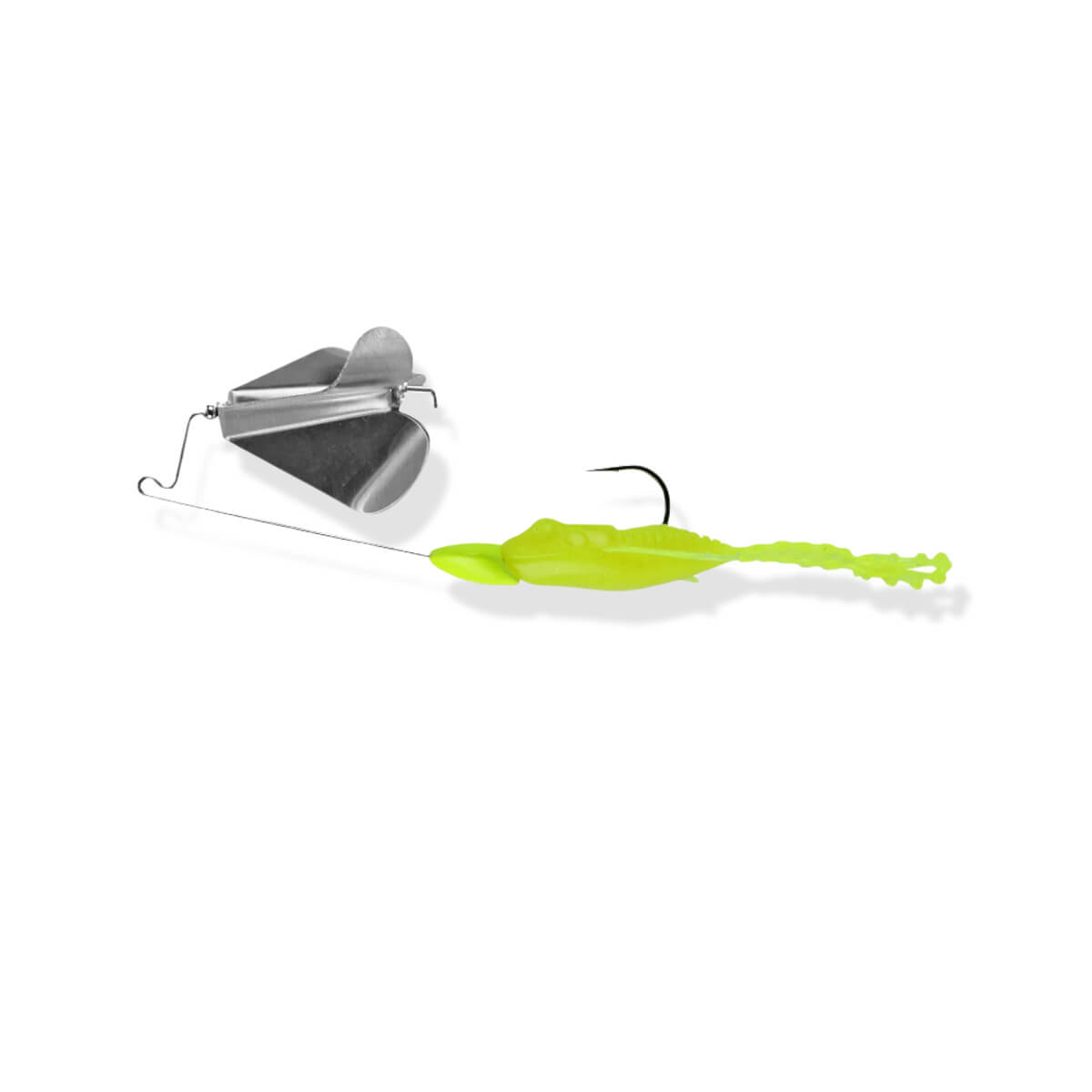 View of Top Waters FishLab Bio-Blade Buzzbait Chartreuse available at EZOKO Pike and Musky Shop