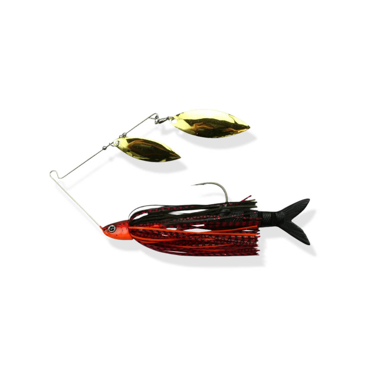 View of spinnerbaits FishLab Bio-Blade Double Willow 1/2oz Red Craw available at EZOKO Pike and Musky Shop