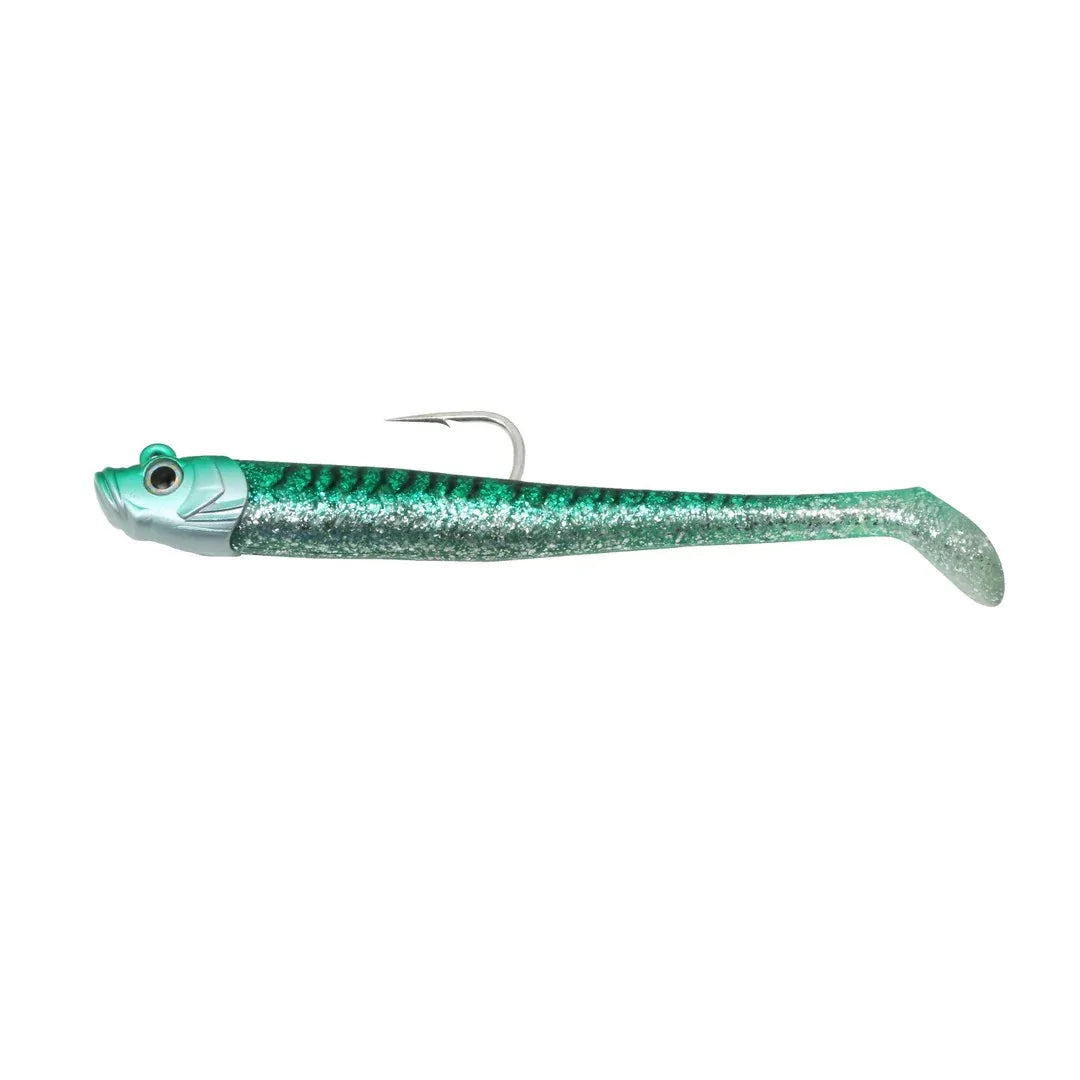View of Swimbaits FishLab Mad Eel 5" Green Mackerel available at EZOKO Fishing