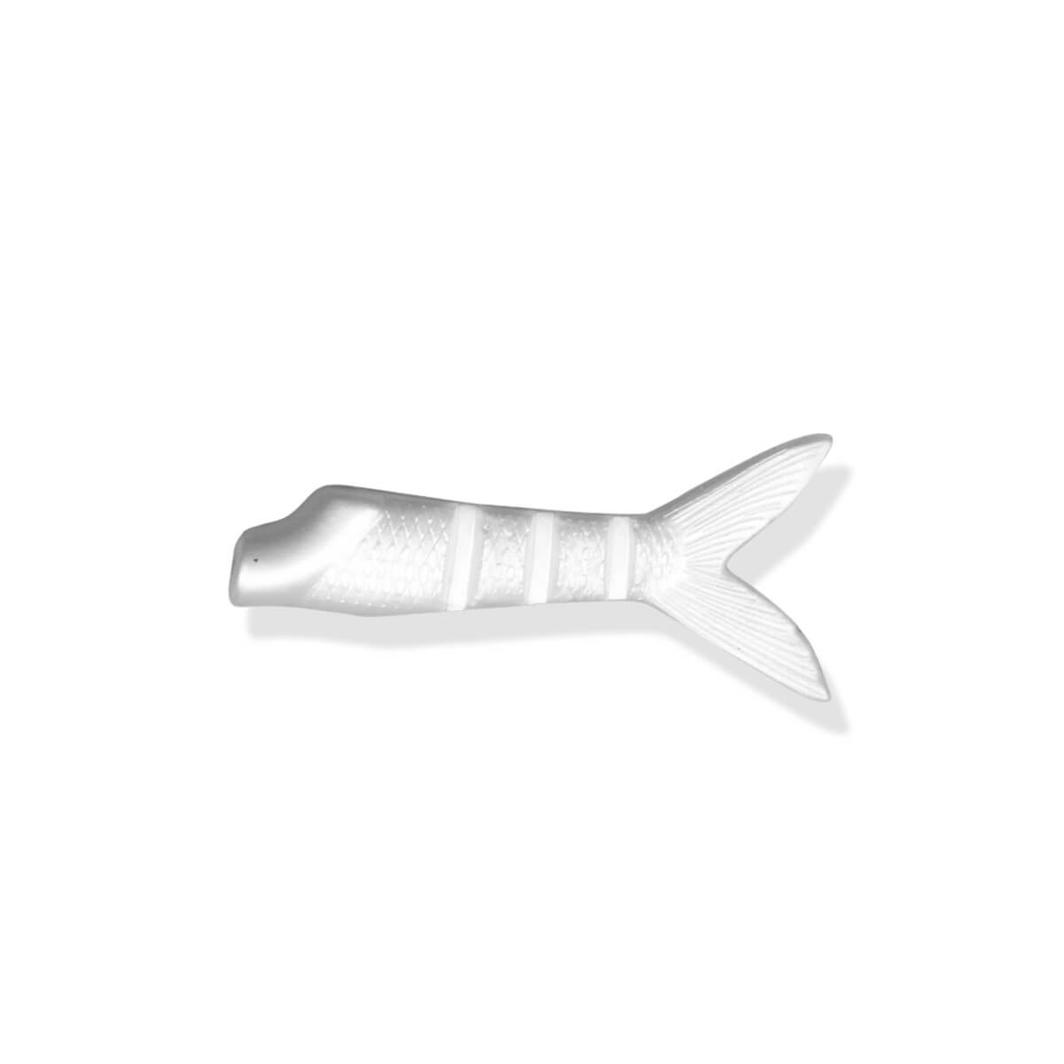 View of Lures Add-on FishLab Mimic Tail Trailer White available at EZOKO Pike and Musky Shop