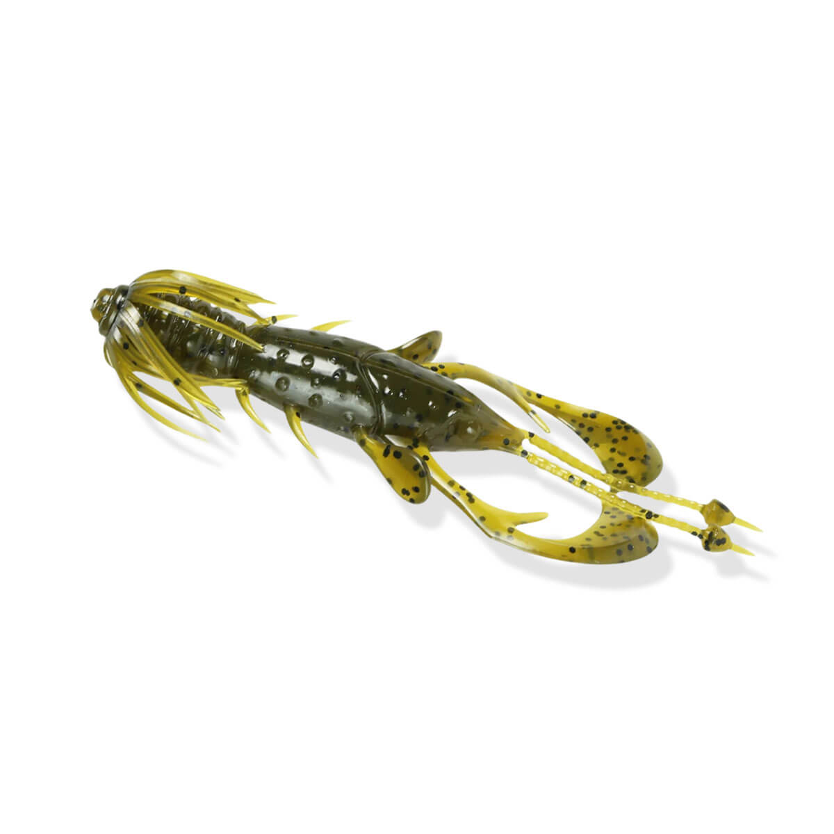 View of Softbaits FishLab Nature Series Creature Baits Series Kickin Craw 4.5" Green Pumpkin available at EZOKO Fishing