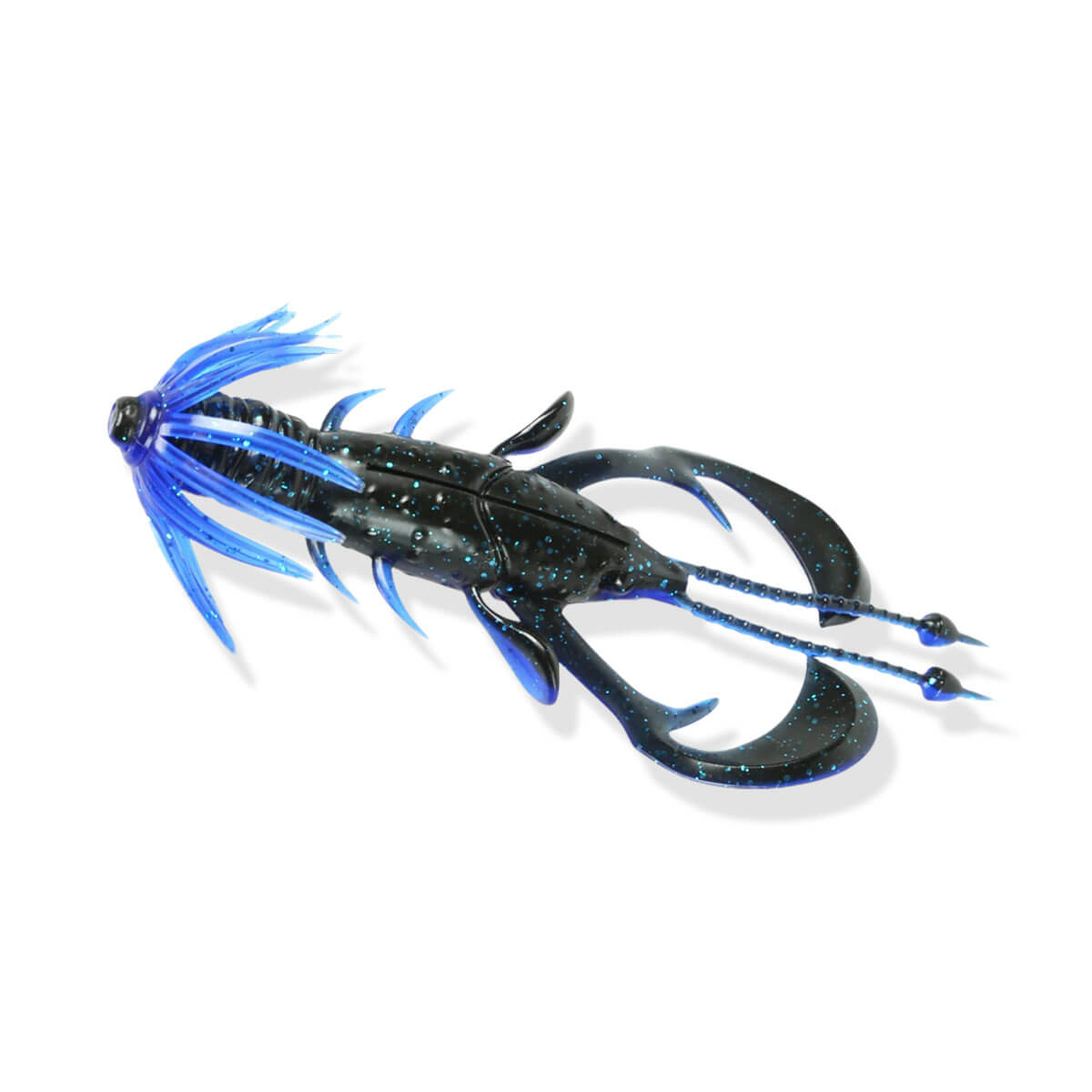 View of Softbaits FishLab Nature Series Creature Baits Series Kickin Craw 3.5" Black and Blue available at EZOKO Pike and Musky Shop