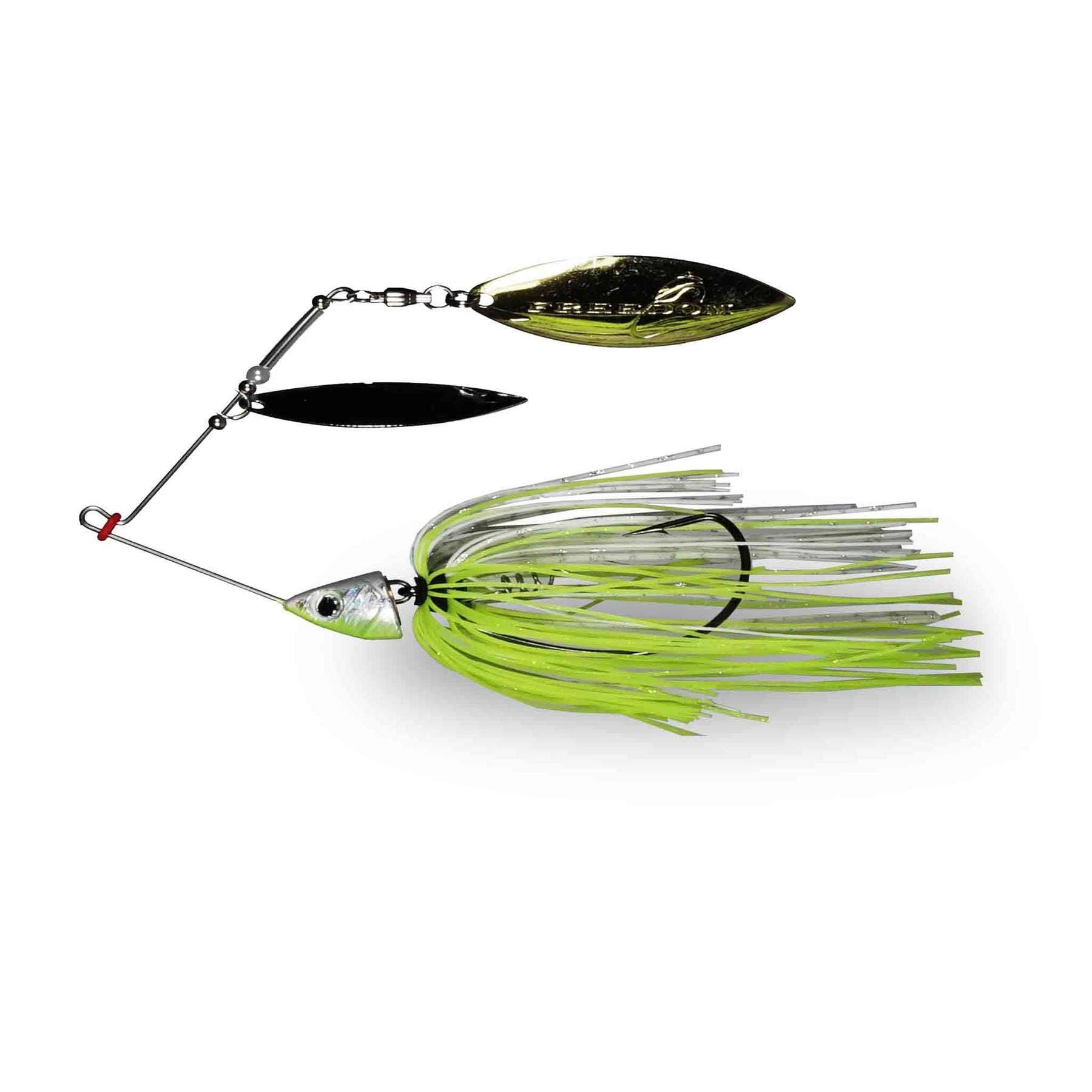 Freedom Tackle Colorado Willow Spinnerbait 1/2oz White / Chatreuse Spinnerbaits