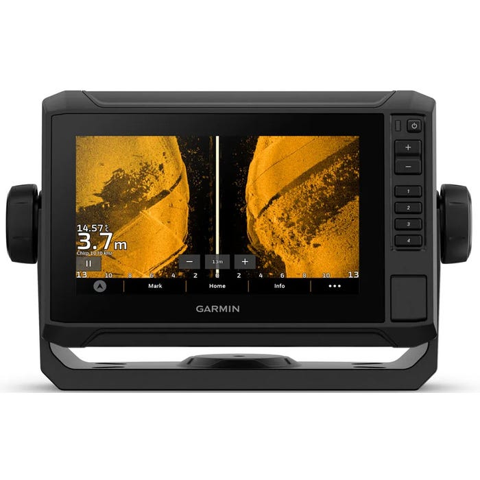 View of electronic_accessories Garmin ECHOMAP UHD2 75sv with GT54 Transducer and Garmin Navionics+ Canada available at EZOKO Pike and Musky Shop