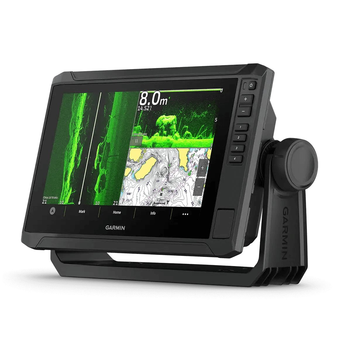 View of fish_finder Garmin ECHOMAP UHD2 95SV with GT56UHD & LakeVü G3 Map available at EZOKO Pike and Musky Shop