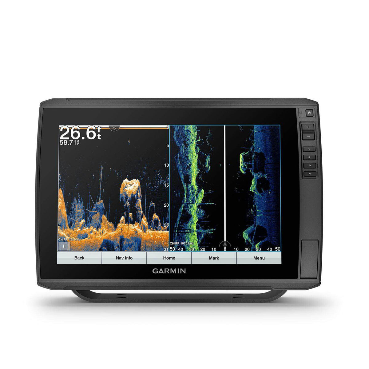 View of fish_finder Garmin ECHOMAP ULTRA 126SV with GT56UHD Transducer & Navionics Map available at EZOKO Pike and Musky Shop