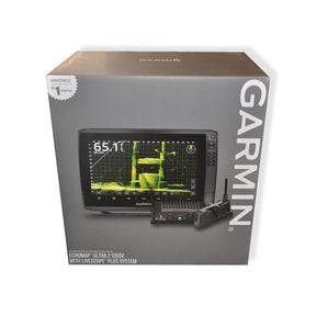 View of fish_finder Garmin ECHOMAP ULTRA 126SV with LIVESCOPE LVS34 and GLS10 available at EZOKO Pike and Musky Shop