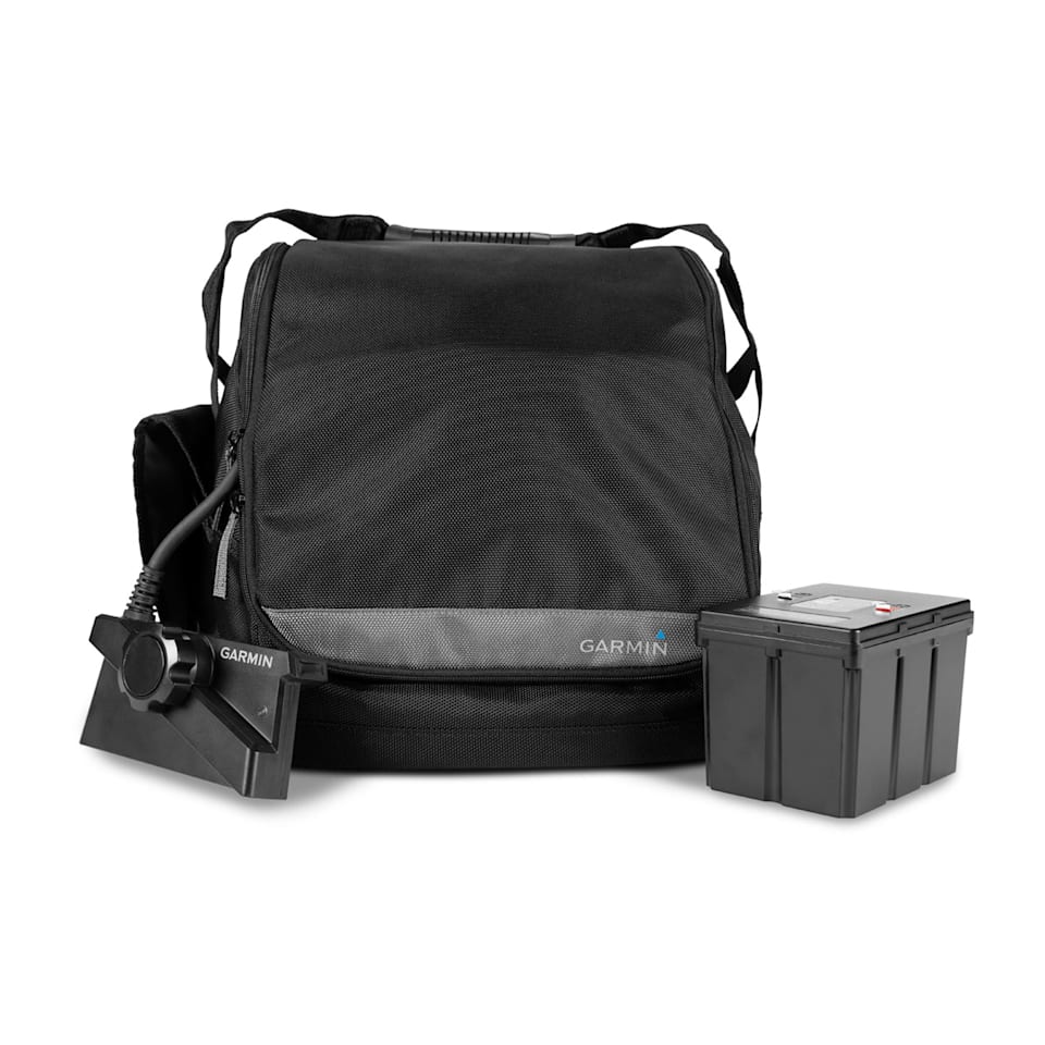 View of Garmin LiveScope Plus Lithium-ion 9-inch ECHOMAP UHD2 Ice Fishing Bundle available at EZOKO Fishing