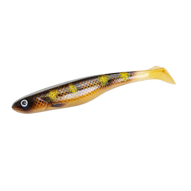 View of Swimbaits Gator Catfish Paddle Swimbait Spotted Bullhead available at EZOKO Pike and Musky Shop