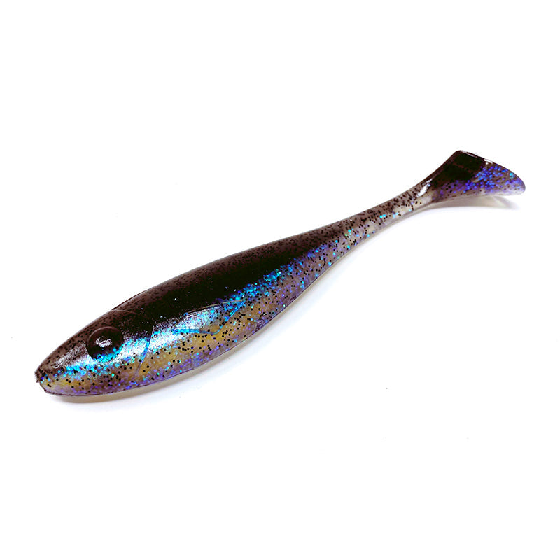 View of Swimbaits Gator Gum 12 (3pk) Swimbait Mid Night available at EZOKO Pike and Musky Shop