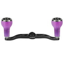 View of Rods-Reels-Accessories Gomexus Aluminium Handle for Baitcasting Reel with TPE Knob BDH-A27 Color Change Purple 7x4mm 100mm available at EZOKO Pike and Musky Shop