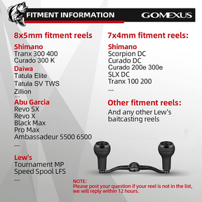 Gomexus Aluminum Handle for Baitcasting Reel with TPE Knob BDH-A27