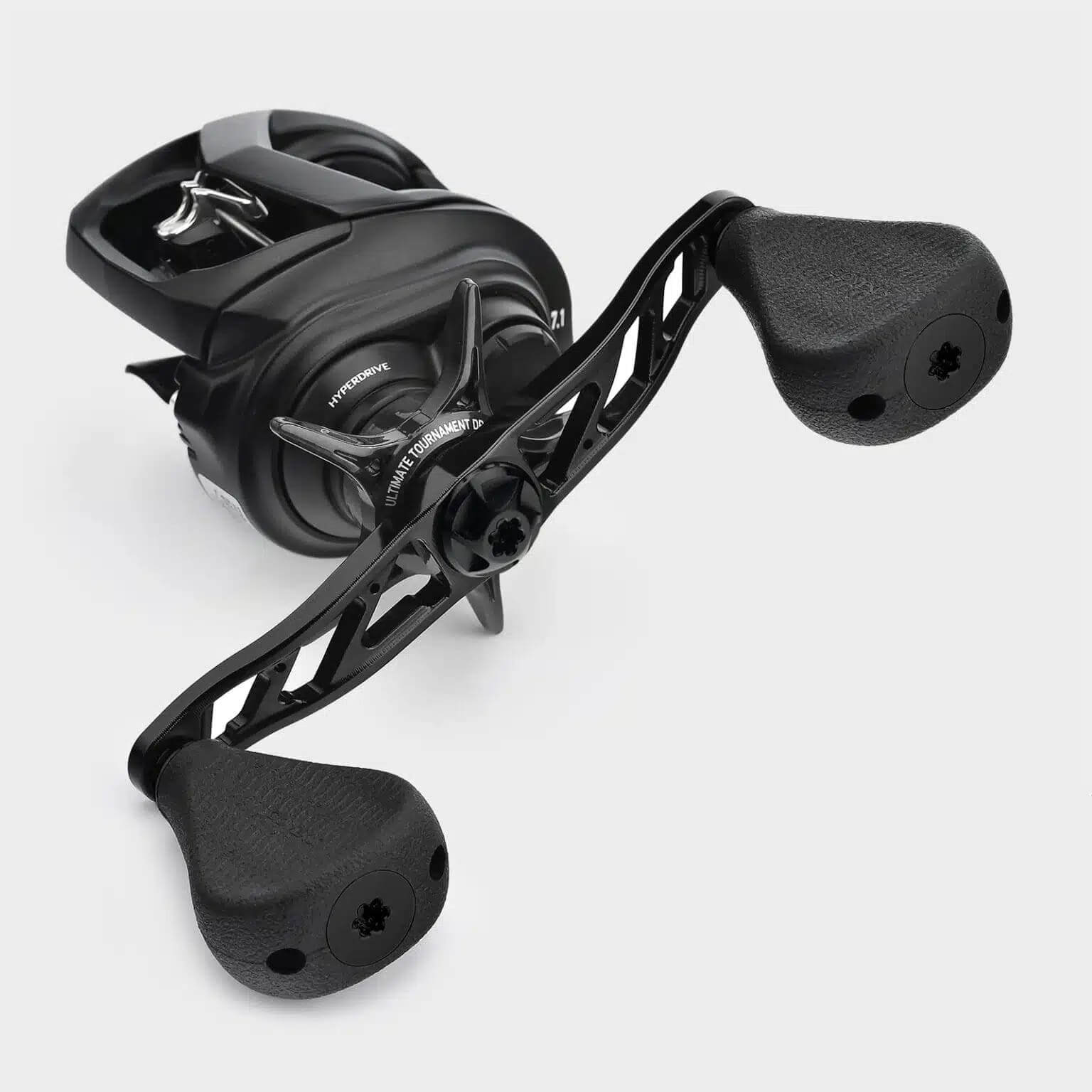 View of handle Gomexus Aluminum Handle For Baitcasting Reel With TPE Knob BDH-TPE35 available at EZOKO Fishing